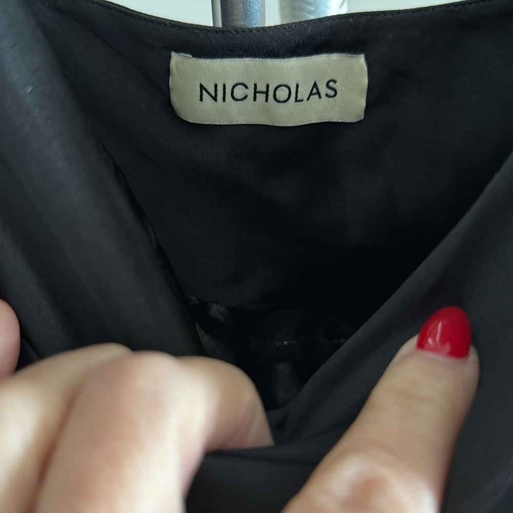 Nicholas Lark Asymmetrical Cowl Neck Midi Dress - Picture 8 of 9